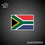 South African Flag Sticker South African Flag Sticker